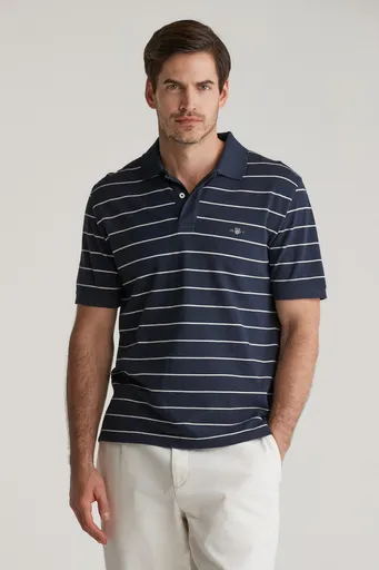 POLOKOŠILE GANT STRIPED SS POLO EVENING BLUE