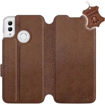 Flip pouzdro na mobil Honor 10 Lite - Hnědé - kožené -  Brown Leather (5903226713783)