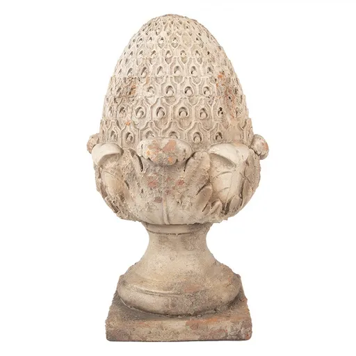 Béžová antik dekorace šiška na podstavci - 27*27*45 cm Clayre & Eef