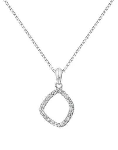 Hot Diamonds Nadčasový stříbrný náhrdelník s briliantem a topazy Behold DP829 (řetízek, přívěsek)