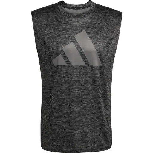 adidas WORKOUT ESSENTIALS BRANDLOVE TEE Pánské tričko, tmavě šedá, velikost XXL