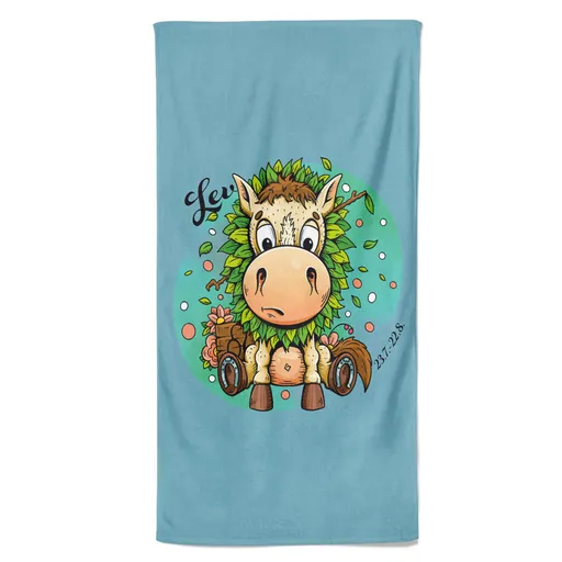 Osuška Koňská znamení – lev (Velikost osušky: 70x140cm)