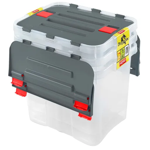 Plastový úložný box s víkem HEIDRUN Dragon 3x24l