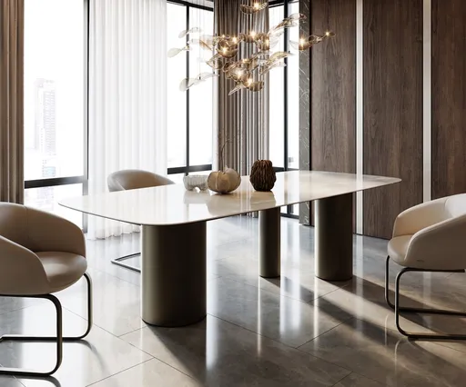 Jídelní stůl Edge boot 270x120 keramika Iris FMG onice Grigio