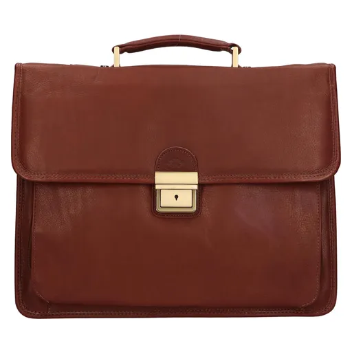 Kožená pánská aktovka Katana Venet - koňak