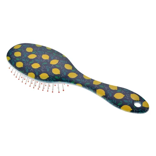 Modrý kartáč na vlasy s citrony Clayre & Eef