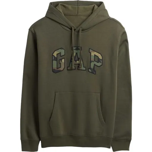 GAP V-HERITAGE CAMO FILL LOGO HD Pánská volnočasová mikina, khaki, velikost