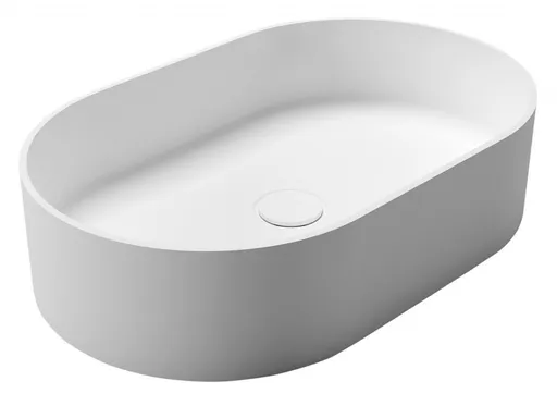 SAPHO THIN umyvadlo na desku, Rockstone, 55x35cm, bílá mat WN205