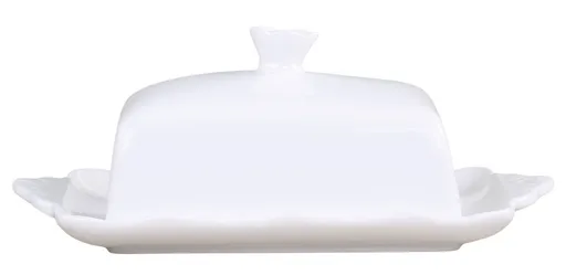 Porcelánová máslenka s krajkou Provence lace - 20*13*8cm Chic Antique