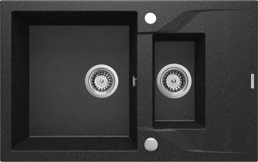DEANTE Andante grafit Granitový dřez, 1.5 bowl s odkapávačem ZQN_2513