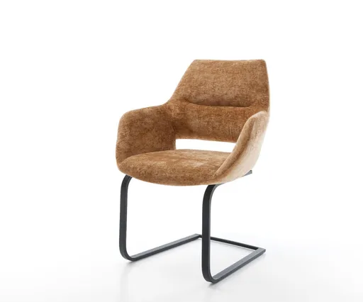 Jídelní židle Yago-Flex s područkami žinylka rezavá konzolová