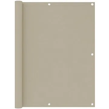 Balkónová zástěna béžová 120 x 400 cm oxfordská látka (134945)