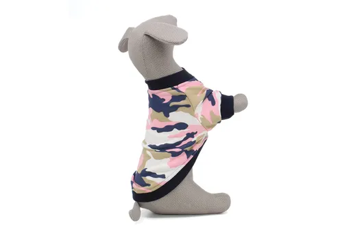 Vsepropejska Camo maskáčová mikina pro psa Barva: Růžová, Délka zad (cm): 25, Obvod hrudníku: 32 - 38 cm