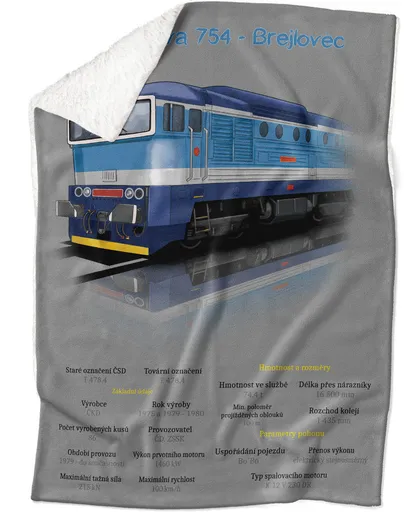 Deka Brejlovec - modrý (Podšití beránkem: ANO)