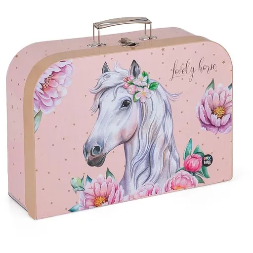 Oxybag 34 CM HORSE ROMANTIC Výtvarný kufřík, růžová, velikost
