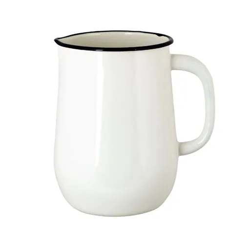 Bílý smaltovaný džbán Emil´s Enamel Offwhite - Ø 14,5*20 cm / 2,5L Strömshaga