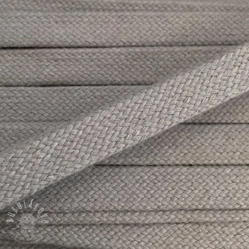 Bavlnená šnůra plochá 15 mm light grey