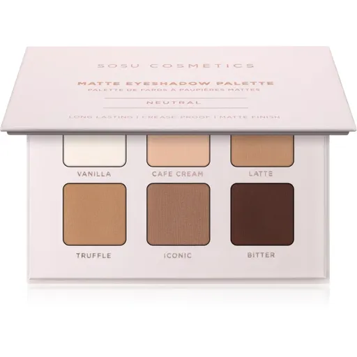 SOSU Cosmetics Matte Eyeshadow Palette paletka očních stínů odstín Neutral 6x1.3 g