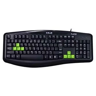E-blue Elated klávesnice drátová (USB) US, černá