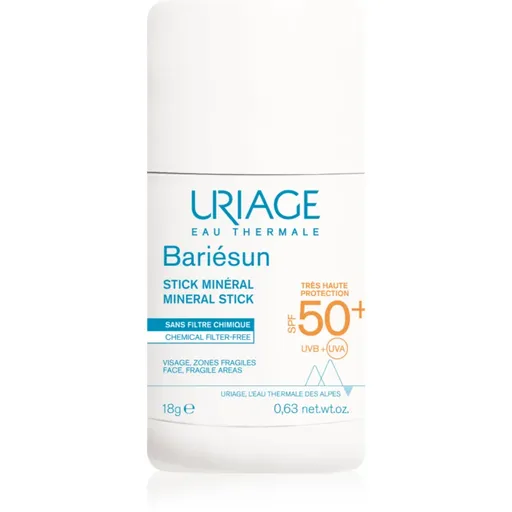 Uriage Bariésun Mineral Stick SPF 50+ minerální ochranná tyčinka na citlivá místa SPF 50+ 18 g