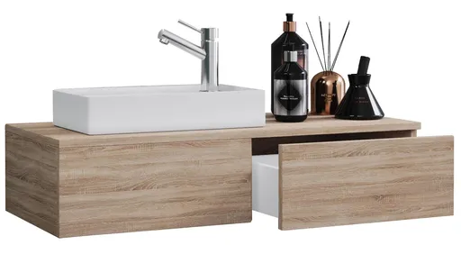 VCM 2dílná umyvadlová skříňka Gudas, dub Sonoma
