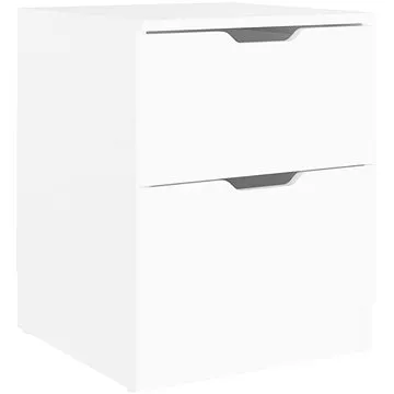 SHUMEE Noční stolek bílý 40 × 40 × 50 cm dřevotříska, 326723 (326723)