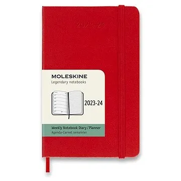 Moleskine 2023-2024 S, tvrdé desky, červený (DHF218WN2Y24)