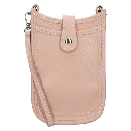 Dámská kožená kabelka na mobil a doklady Italia Simma - světle růžová