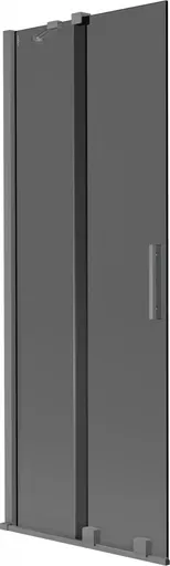 MEXEN/S Velar dvoukřídlá posuvná vanová zástěna 70 x 150, grafit, grafit metal 896-070-000-41-95