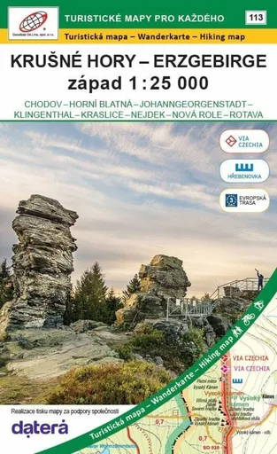 Krušné hory - Erzgebirge, západ 1 : 25 000 (Chodov, Horní Blatná, Johanngeorgenstat, Klingenthal, Kraslice, Luby, Nejdek, Nová Role, Rotava) / 113 Tur