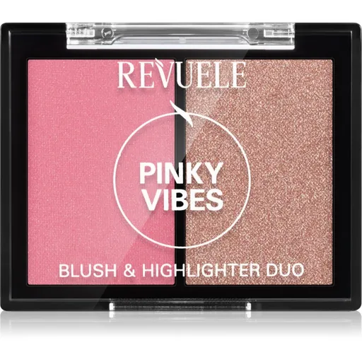 Revuele Blush & Highlighter Duo tvářenka s rozjasňovačem odstín Pinky Vibes 8 g