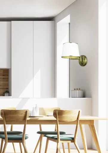 Patinovaná nastavitelná nástěnná lampa s vypínačem Ibis