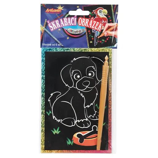 Třpytivý škrabací obrázek