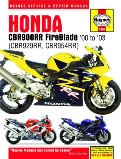 Honda CBR900RR FireBlade (00 - 03) Haynes Repair Manual - Haynes Publishing