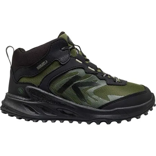 Keen ZIONIC MID WP YOUTH Dětská outdoorová obuv, khaki, velikost 34