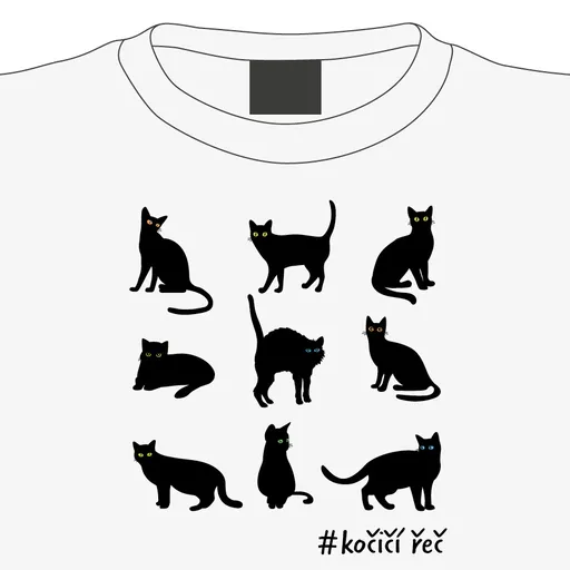 Dámské tričko Kočičí řeč, M