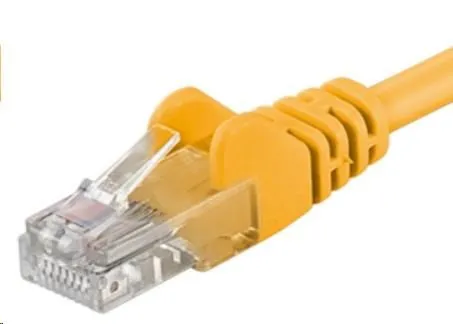 PremiumCord Patch kabel UTP RJ45-RJ45 CAT6 0.25m žlutá