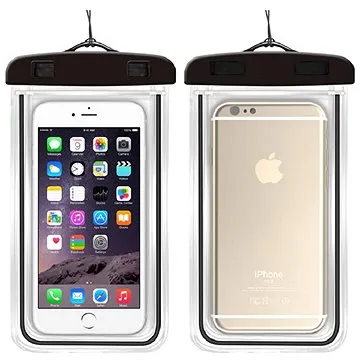 WC04 vodotěsné pouzdro na mobil 7'', černé (UNI24092)