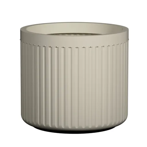 Květináč Turris Low, hedvábně bílá, více velkostí - Pottery Pots Velikost: M - ⌀ 50, v. 45 cm