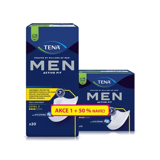 Tena Men Level 2 + 50 % navíc inkontinenční vložky pro muže 30 ks