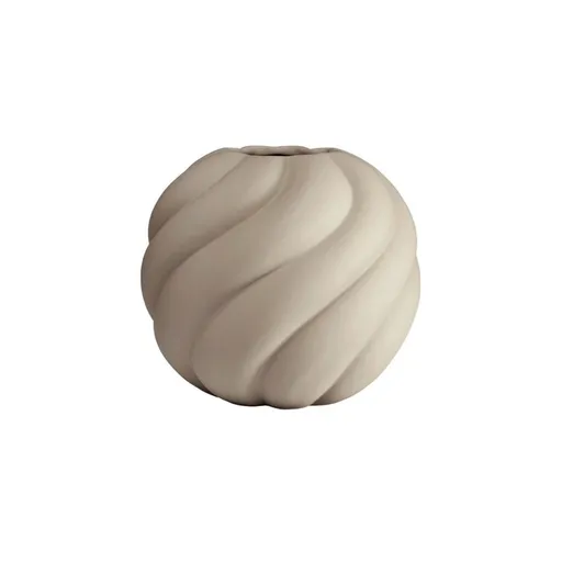 Váza Twist Ball, 20cm, písková - COOEE