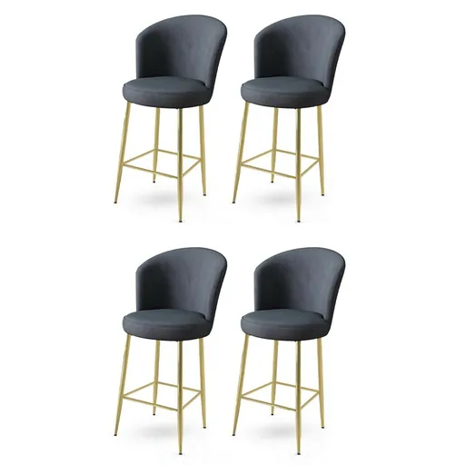 Sada barových židlí Alte Anthracite and Gold, 4 ks, 4 ks