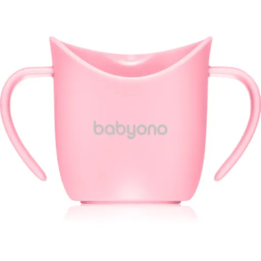 BabyOno Be Active Ergonomic Training Cup tréninkový hrnek s držadly Pink 6 m+ 120 ml