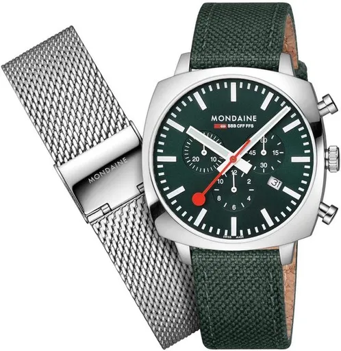 Mondaine Cushion Chrono MSL.41460.LF.SET