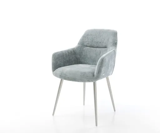 Jídelní židle Pejo-Flex žinylka pastelově modrá podnož zúžená