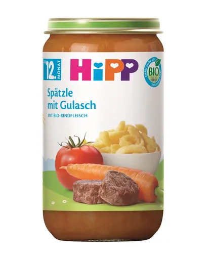 Hipp BIO Špecle, guláš a hovězí maso 12m+ 250 g