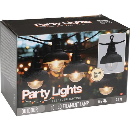 Venkovní LED párty řetěz Marco, 4,5 m, 10 LED filament, IP 44