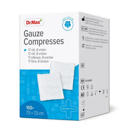 Dr. Max Gauze Compresses 7,5x7,5 cm 100 ks