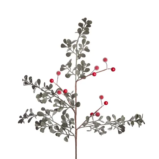 FLORISTA Větvička s bobulkami a třpytkami 53 cm