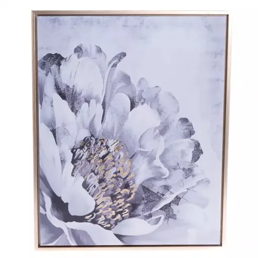 Obraz na plátně v rámu Pivoňka - zlatotisk, 40 x 2,5 x 50 cm